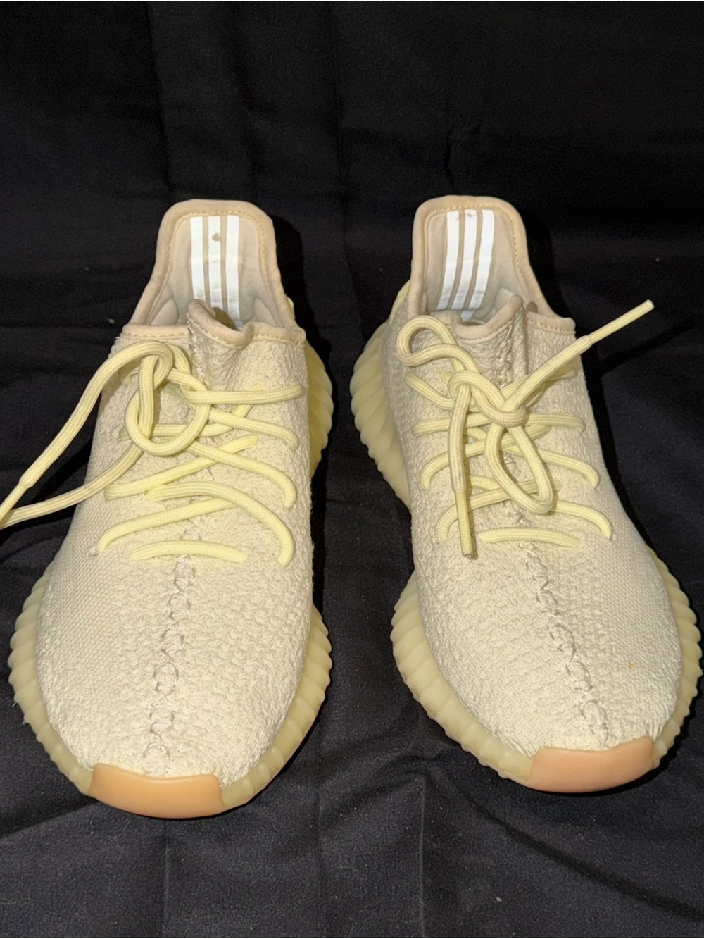 Neutral Yellow Knit Sneakers